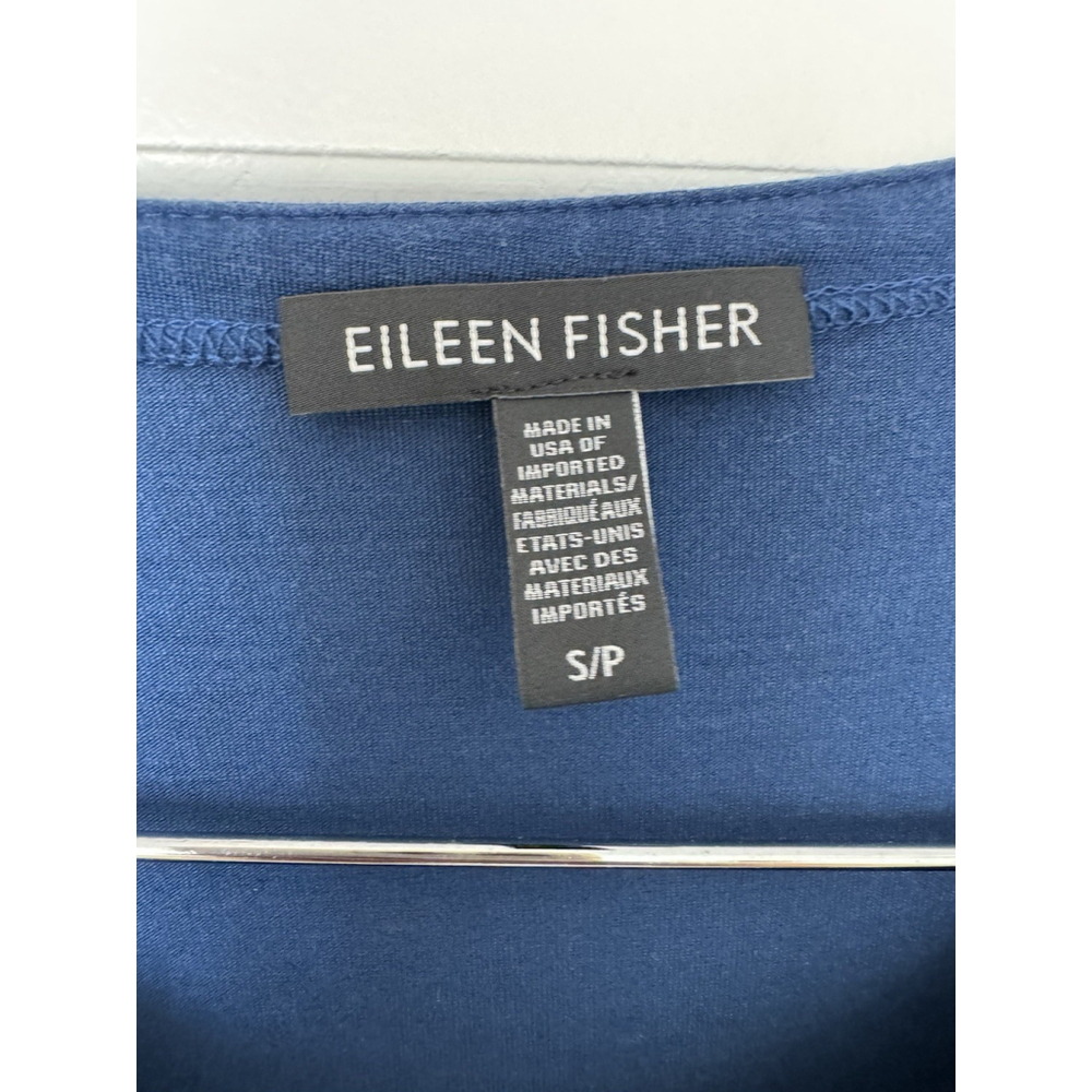 Eileen fisher Bell Sleeve Navy Blue Petite Small Shift Dress - Picture 4 of 4